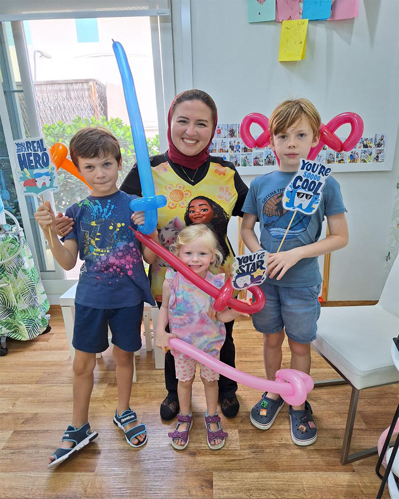 Dr Mai Kamar, Pediatric Dentist with Happy Patients